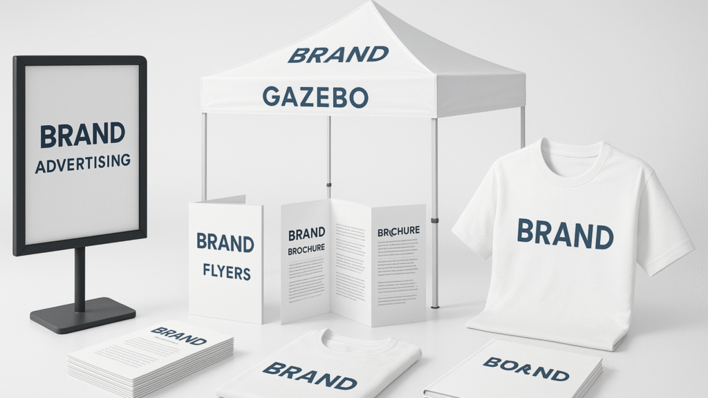 flyers, brochure, booklet, rollup banners